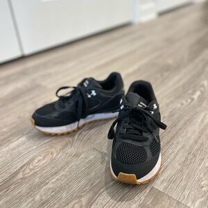 Under Armour Kids Black and White Sneakers